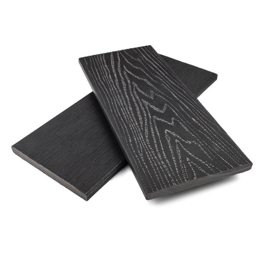 Заборная доска ДПК NanoWood Nature 3D Антрацит, полнотелая купить в Санкт-Петербурге