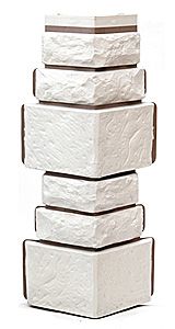 Угол T-Сайдинг, Дикий Камень Белый купить в Санкт-Петербурге