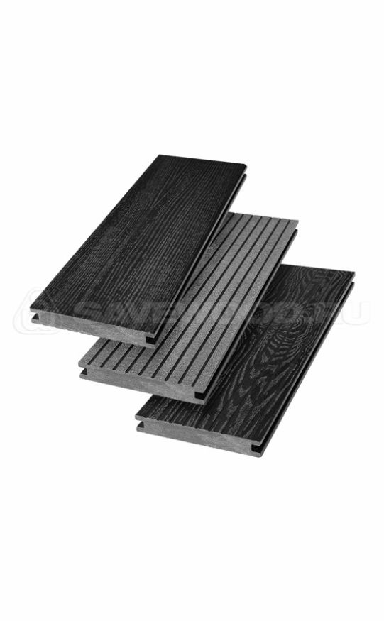 Террасная доска ДПК SaveWood, SW Fraxinus (R), Черный купить в Санкт-Петербурге
