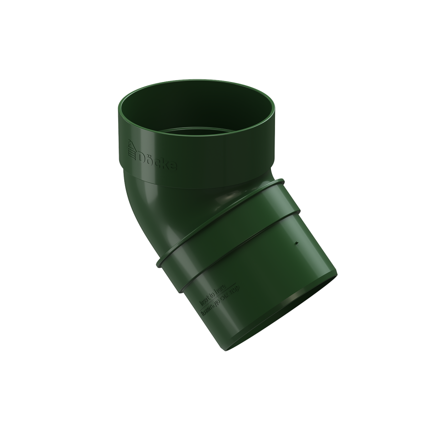 Водосточное колено 45˚ Docke Standard, цвет зелёный купить в Санкт-Петербурге