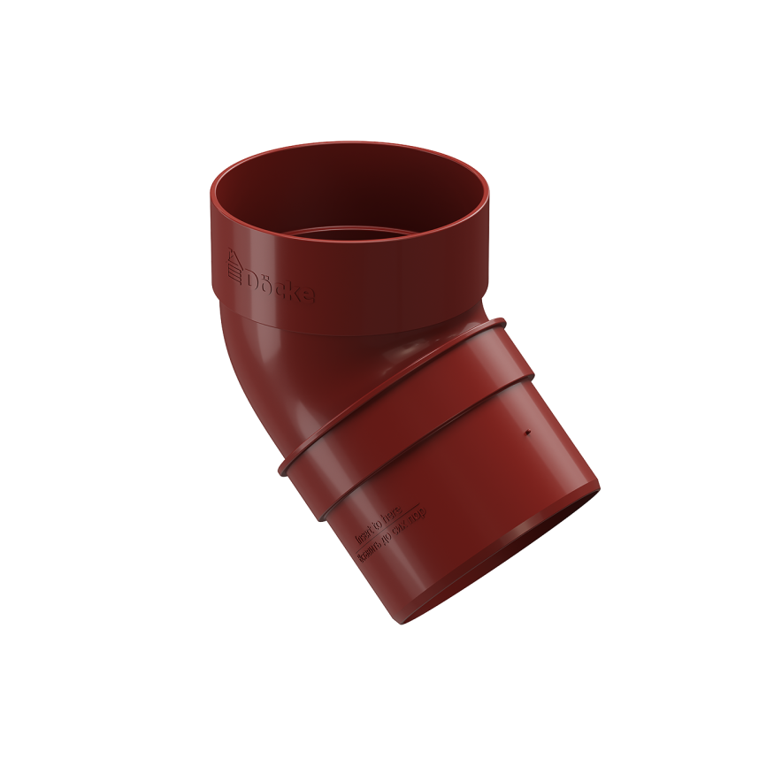 Колено водосточное 45˚, Docke Standard, Красный цвет купить в Санкт-Петербурге