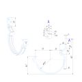 Крюк короткий усиленный модернизированный с комплектом крепления Aquasystem, PU MATT, RAL 7024 Тёмно-серый 125/90 купить в Санкт-Петербурге