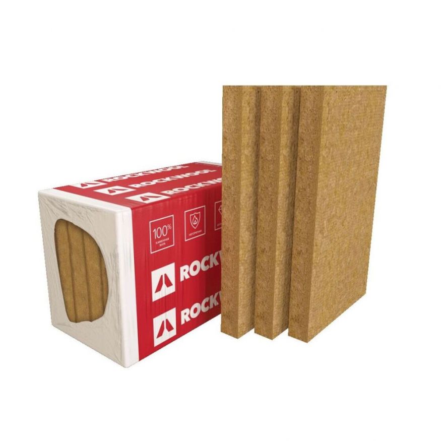 Утеплитель Роквул Венти Баттс Оптима 50мм, 8 плит, 4.8м2, 600х1000мм, 0.24м3 Rockwool купить в Санкт-Петербурге