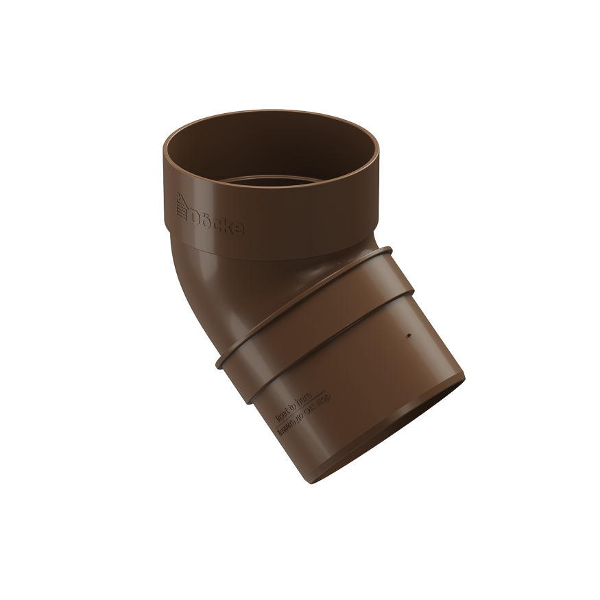 Колено водостока под углом 45˚, Docke Standard, Цвет: светло-коричневый купить в Санкт-Петербурге