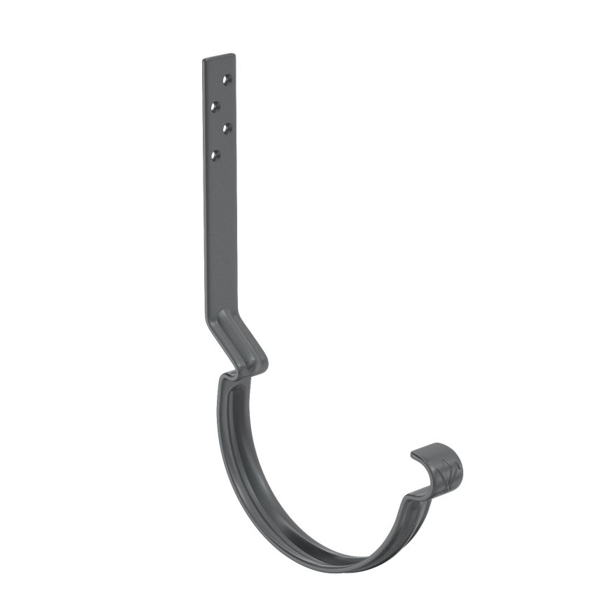 Крюк длинный усиленный модернизированный с комплектом крепления Aquasystem, PU MATT, RAL 7024 Тёмно-серый 125/90 купить в Санкт-Петербурге
