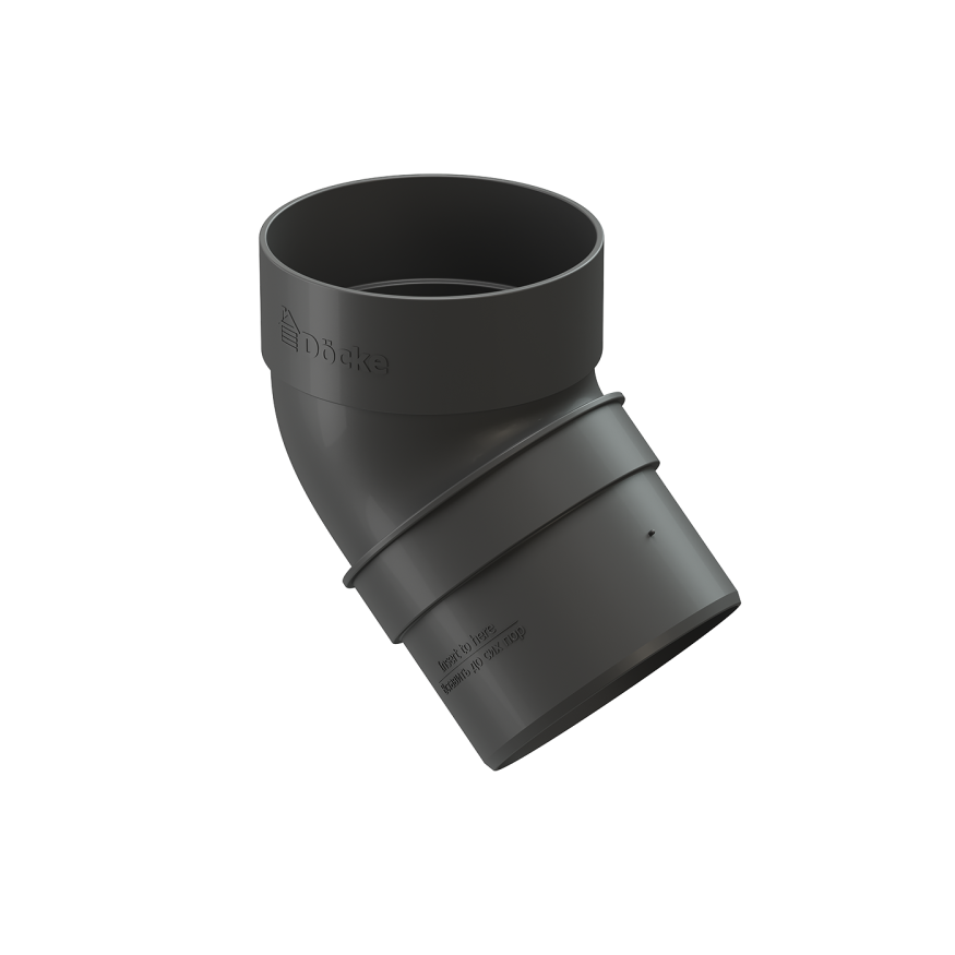 Колено водосточное 45°, Docke Standard, Серый цвет купить в Санкт-Петербурге