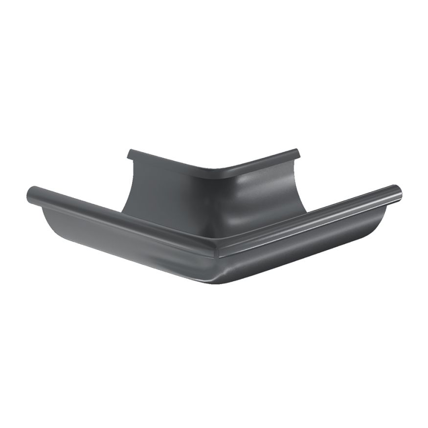 Угол желоба наружный 90° Aquasystem, RAL 7024 Тёмно-серый 150/100 купить в Санкт-Петербурге