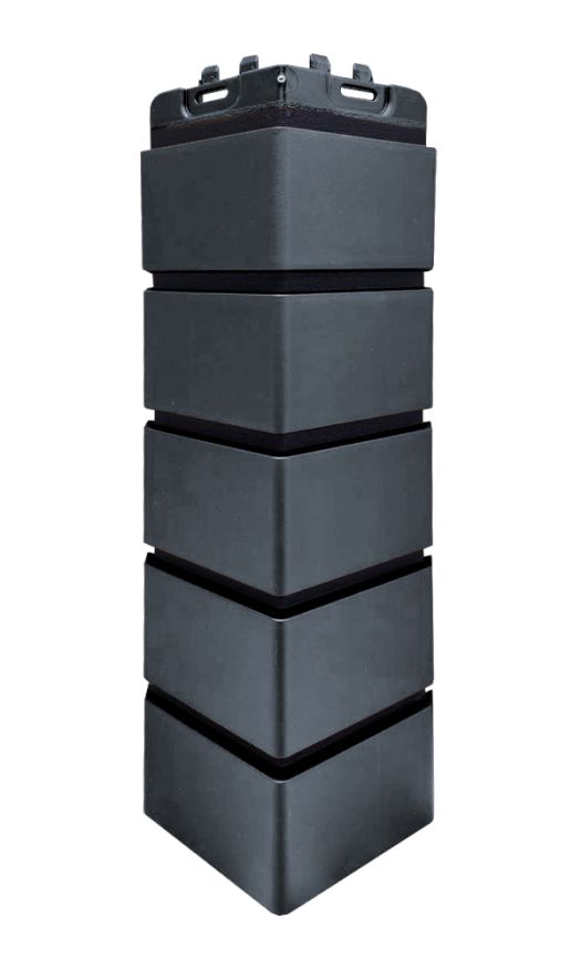 Угол наружный Grand Line, Состаренный кирпич Design, Графит, шов RAL 9005 купить в Санкт-Петербурге
