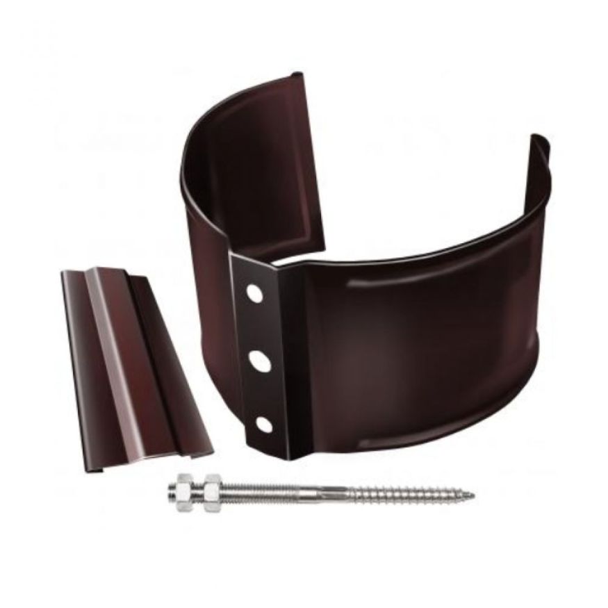 Кронштейн для трубы на кирпич, Grand Line, коричневый (RAL 8017) купить в Санкт-Петербурге