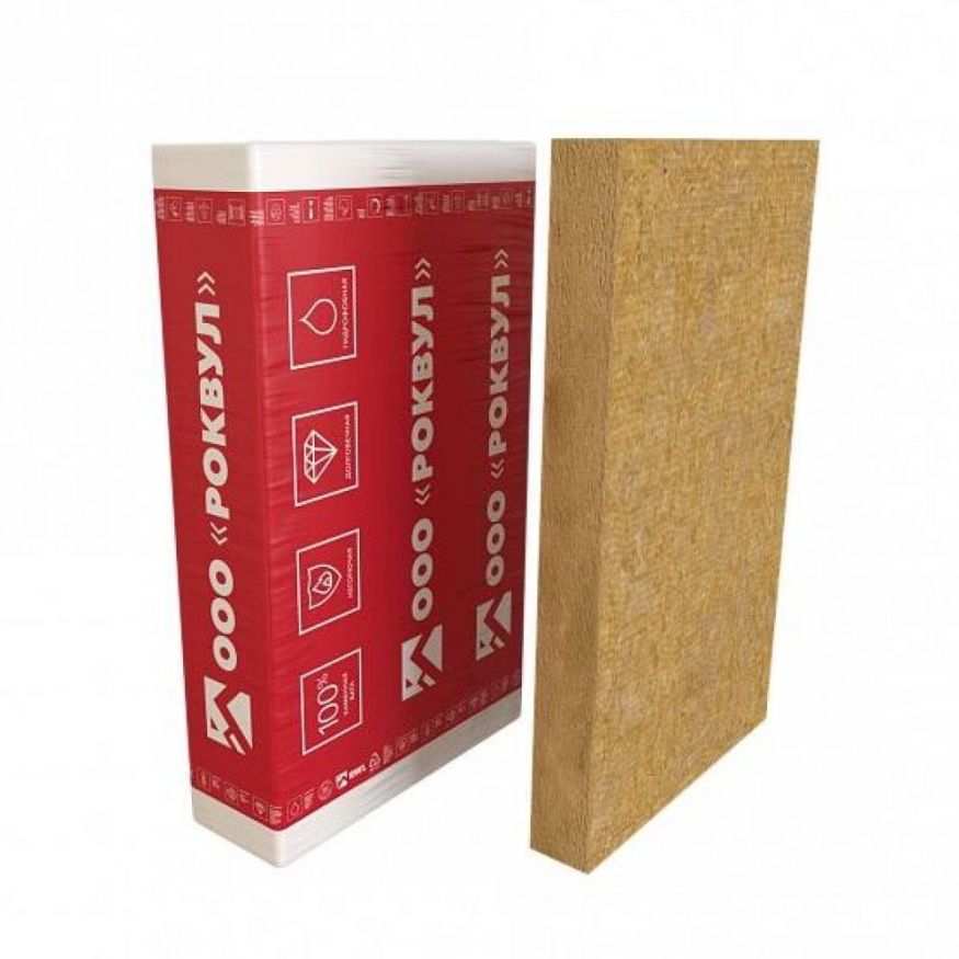 Утеплитель Rockwool Фасад Баттс ОПТИМА 100мм, 2 плиты, 1.44м2, 600х1200мм, 0.144м3 Rockwool купить в Санкт-Петербурге