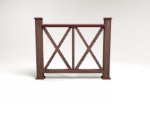 Ограждение из древесно-полимерного композита FG7, цвет шоколад