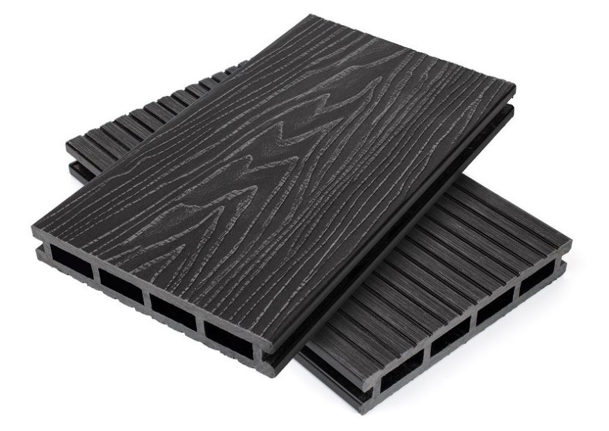 Террасная доска пустотелая ДПК NanoWood Nature 3D Графит купить в Санкт-Петербурге