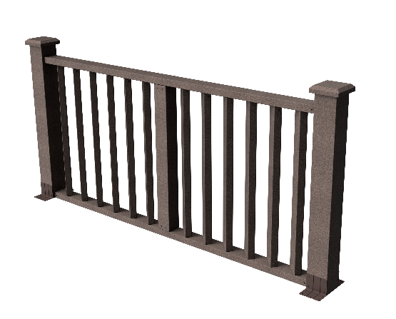 Декоративное ограждение из ДПК GRINDERDECO Бруклин в цвете венге. купить в Санкт-Петербурге