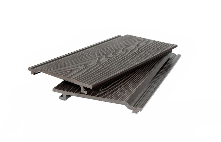 Фасадная доска POLIVAN GROUP 3D текстура дерева DENPASAR тёмно-коричневая купить в Санкт-Петербурге