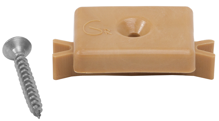 Пластиковая клипса с саморезом для шовного монтажа Grinder, 5 mm, бежевый цвет. купить в Санкт-Петербурге