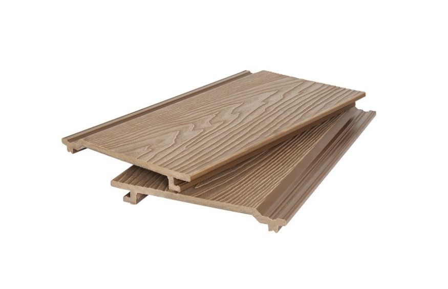 Фасадная доска POLIVAN GROUP 3D текстура дерева DENPASAR песчаного цвета купить в Санкт-Петербурге