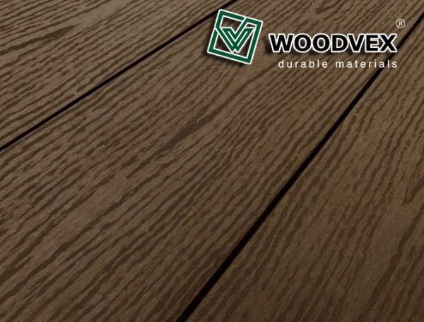 Террасная доска WOODVEX Select из ДПК темно-коричневого цвета купить в Санкт-Петербурге