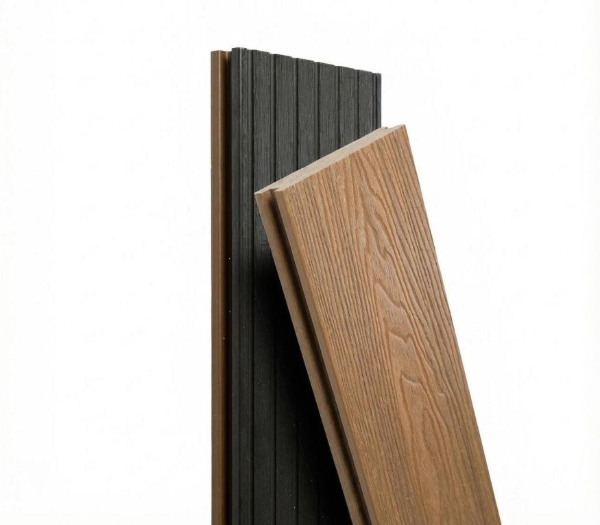 Террасная доска Экодекинг Скай коэкструзия полнотелая, Тик купить в Санкт-Петербурге