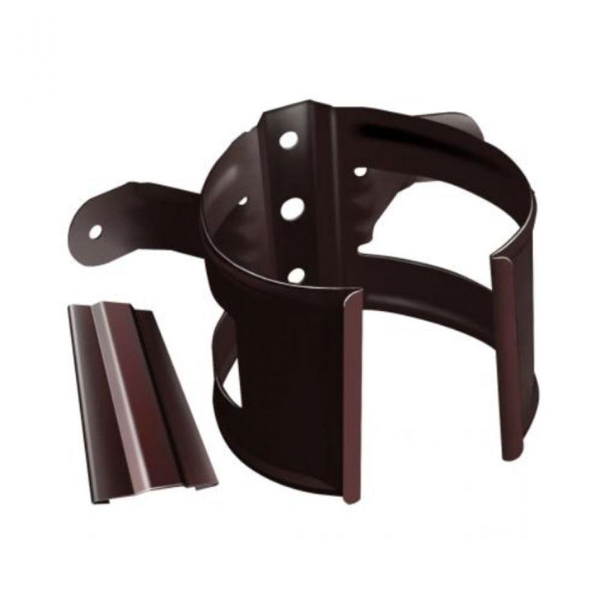 Кронштейн для трубы на деревянной основе, Grand Line, коричневый (RAL 8017) купить в Санкт-Петербурге